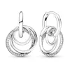 925 Silver Fit Pandora Earrings Crystal Fashion Women Jewelry Gift Ear Studs 새로운 원래 담수 교양 바로크 진주 후프