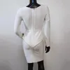 Повседневные платья Высококачественные 2023 летние сексуальные V-образные с длинным рукава