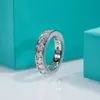 Fedi nuziali AnuJewel 35mm D Color Band Ring 925 Fidanzamento in argento per le donne all'ingrosso 230303