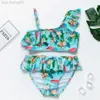 Snew-Pieces 3-16 ans Girls Swimwear Two-Pieces Nouveaux maillots de bain imprimés 2021 pour les filles Summer Beach Wear Childre