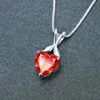 Pendant Necklaces Selling Original 925 Sterling Silver Korean Style Heart Shaped Crystal Necklace Women's Temperament All Match