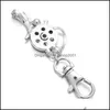 Schlüsselanhänger Lanyards 18mm Metall Strass Druckknopf Schlüsselanhänger Anhänger Layard für Frauen Geschenk Drop Lieferung Mode-Accessoires Dhxdc