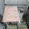 Cat Beds Pet Hammock Summer Straw Mat Canvas Cushion Cool Comfortable Bed For Kitten Puppy Cage Platform Pets Supplies