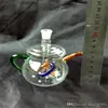 Hookahs tekanna maneter glas bongs tillbehör glas rökrör färgglada mini multi-färg handrör bästa sked glas