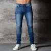 Jeans masculino Biker Biker Drop Tight Men Skinny Black Streetwear Classic Hip Hop Stretch Slim Fit Pantsmen's