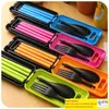 Creative Travel Cutlery Set Foldable Portable Spoon Fork Chopsticks Sets PP Wedding Party Cutlery Threepiece Gifts