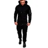 Herrspårar Mens 2 -stycken TRACKSUT Sweatsuit Jogging Casual Warm Breatble Wicking Fitness Running Sportswear Military Tactical HoodiePant 230303