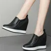 Dress Shoes Oxfords Women Genuine Leather Wedges High Heel Pumps Female Summer Round Toe Platform Fashion Sneakers Casual