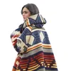 Dameswolmengsels 2023 Dames Nieuwe lange mouwen Hooded Coat Printed Dragon en Phoenix Cloth Coat T230303