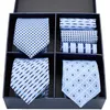 Bow Ties Gift box packing Silk Ties For Men Novelty Hanky Set 3 Styles Men's Tie Formal Red Cravat for Wedding Business Necktie 230306