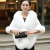 Scarves 2023 Faux Fur Wraps Winter Imitation Shawl Mink Cape Coat Pure Leather Grass Cloak Warm Pashmina