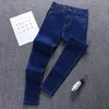 Kvinnors jeans magra jeans för kvinnor kvinnlig byxa smal elastisk plus storlek stretch jeans plus size denim blå mager blyertsbyxa byxor 230306