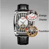 Wristwatches Switzerland NESUN Flywheel Skeleton Automatic Mechanical Men's Watches Waterproof Energy Display Clocks N9039