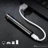 Mini USB oplaadbare lichtere cilindrische sensor touchscreen elektronische wolfraam sigaretten aanstekers Vlameloze winddichte creatieve lichter