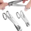 100 pcs/lot Flat and Bend Nail Clippers Nail Beauty Manicure Tools With Handle Sharp Pedicure Large and Small Size Scissors