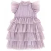 Girl's Dresses Fashion Baby Girl Princess Fly Sleeve Tutu Dress Ruffle Infant Toddler Gauze Vestido Party Pageant Birthday Baby Clothes 1-12Y W0224