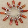 Charms Natural Stone Red Stripe Onyx Agate Hexagon Pillar Point Pendants Reiki Crystal Jewelry Making Necklace Accessories Wholesale Dh5Gy