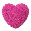Ghirlande di fiori decorativi 25/35 cm Rose a cuore Artificiale Home Wedding Festival Decorazione fai da te Regalo S San Valentino Rosa romantica