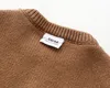 Jumpsuits Baby Rompers Autumn Brown Long Sleeve born Boys Girls Knitted Sweaters Jumpsuits Winter Toddler Infant Outfits Wear 230303