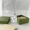 20% rabatt 2023 Nya lyxiga högkvalitativa modesmycken för Silver Elf Halsband Cleavicle Sweater Chain Hip Hop Men and Women Simple Lovers