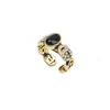 Fashion Collection 2023 Ny lyxig högkvalitativ modesmycken för Black Living Flash Diamond Middle Versatile Ancient Family Hand Jewelry Ring Female