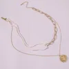Подвесные ожерелья Lalynnnly Athestone Conture Coints Моделируют жемчужные цепочки для женщин модные ювелирные аксессуары N7546