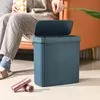 Waste Bins 8/13L Trash Can Household with Lid Kitchen Classification Press-type Bathroom Living Room Rectangular Trash Can 230306