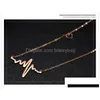 Pendant Necklaces High Quality Ecg Chain Necklace Stainless Steel Cute Heart For Women Fashion Accessories Jewelry Wholesale Drop De Dhezg