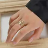 Cluster Rings Letdiffery Charming Golden Temperament Multi Layers For Women Open Design Vacker smycken Party Birthday Present 230303