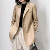 Women's Leather 2023 Spring Genuine Clothes Women's Medium And Long Sheepskin Korean Slim Fit Fashion Small Suit