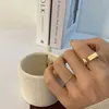 Anillos de racimo Diseño de personalidad Apertura Letra D Forma geométrica Cuadrado Anillo de oro Joyería para mujeres Charms Regalo L230306