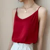 Women's Tanks Camis 2023 Spring And Autumn Simulation Of Silk Camisole Undershirt Female V neck Sexy Full Korean Fashion Inside The Tops Package 230306