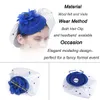 Gierige rand hoeden bruids kopstuk handgemaakte bruid sluier fascinator bruiloft haar accessoires pilbox hoed feest fedora chic haaraccessoires 230306