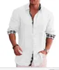 Chemises décontractées pour hommes Blouse décontractée pour hommes chemises en lin de coton hauts amples t-shirt à manches longues printemps été mode beaux t-shirts pour hommes 230306