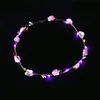 Flitsende LED -haarbanden snaren Glow Flower Crown hoofdbanden Licht feest Rave Floral Garland Liminous Decorative Wrans