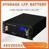 EU Stock Grade A 48v 51.2v 200ah Server Rack Lifepo4 Batteries Pack avec onduleur solaire hybride Lifepo4 Batterie Pack