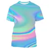 T-shirt da uomo Jumeast Linee 3D Swirl Stampato T-shirt da uomo Oversize Stripe Abstract Vertigo Graphic Tee Shirt Estetica unisex UK Drip