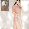 Vêtements ethniques Style chinois robe Cheongsam Qipao moderne broderie en mousseline de soie longues dames robes de soirée Vintage Qi Pao fête