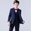 Suits Spring Big Boys Top Quality Plaid Wedding Suit Tonåring Kid Formal Tuxedo Bowtie Dress Children Blazer Party Performance COS8944073