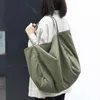 Shopping Bags Simple Large-capacity Literary Canvas Shoulder Casual Retro Solid Color Tote Luxury Designer Handbag 230304