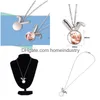 Party Favor Sublimaton European And American Jewelry Chain Easter Blank Heat Transfer Metal Rabbit Pendant Round Necklace Zza12397 D Dhclc