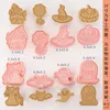 Baking Moulds Halloween Biscuit Mold 3D Cookie Cutters Pumpkin Ghost Witch Hat Decoration For Home Horror Party Supplies Kids Gifts