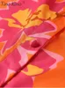 Blusas de mujer Camisas Camisa de mujer con estampado de manga larga abullonada Camisas de oficina coloridas con solapa elegante Primavera Verano Moda All-match Top Mujer 230306
