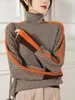 Suéteres de mujer suéter coreano suéteres de punto jerseys de punto para mujer suéter de moda Mujer cuello alto de mujer prendas de punto tops 230306