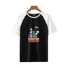 Herren T-Shirts X Unique Male Gon Freecss Killua Zoldyck T-Shirt Kurzarm Baumwoll-T-Shirt Bedruckt HxH Anime T-Shirt Kleidung