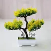 Decorative Flowers Artificial Tree Mini Bonsai Pot Yingkesong Plant Fake Flower Potted Ornament For Home Room Decoration