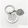 Charms Ny design Goda vänner är som stjärnor Letter Keyring Circle Accessories Jeweley Sier Color rostfritt stål Skiv nyckelring BES DHJ6J