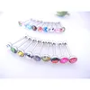 Ear Cuff 50pcs Body JewelryAll Black Tongue Ring Bar bells 14G16mm Nipple piercing Jewelry Straight bells 230303