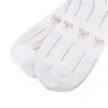 Women Socks Casual Comfortable Summer Cotton Bow Ruffles Decor Lovely Flower Printed Hosiery Soft Breathable