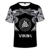 T-shirts pour hommes 2023 Arrivée Chemise de mythologie nordique Été Hip Hop 3D Imprimer Personnalité étudiante Respirant Mode Vêtements décontractés